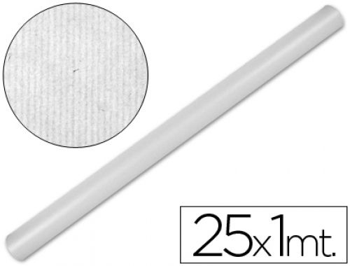 Papel kraft liderpapel rolo branco 1mt x 25mt 65 gr , Liderpapel , 27221 , 8423473272217
